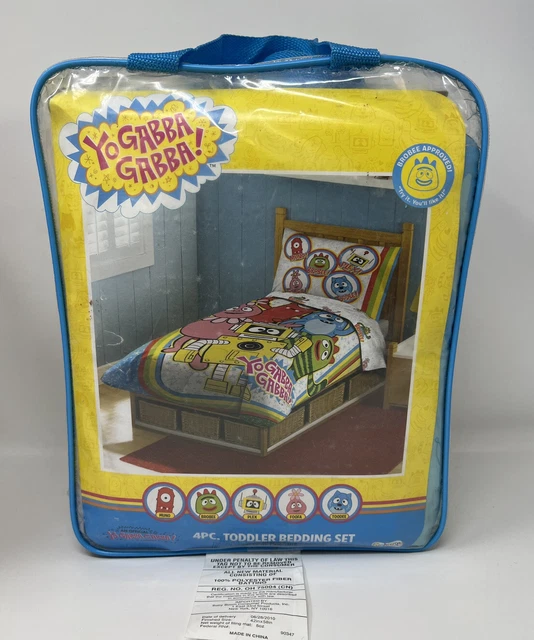 NOS Yo Gabba Gabba 4Pc. Toddler Bedding Set
