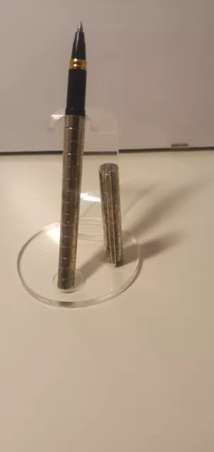 Stylo BILLE ROLLER ST DUPONT en plaqué argent Orfèvres à Paris G2