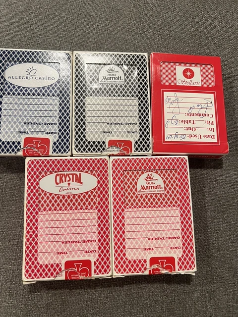 Aruba Casino Playing Cards Lot of 5. Marriott Crystal Stellaris International