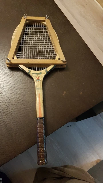Raquette De Tennis Vintage Davis Classic II En Bois Stratifié - Avec Couvre-raquette, Rétro Années 70/80