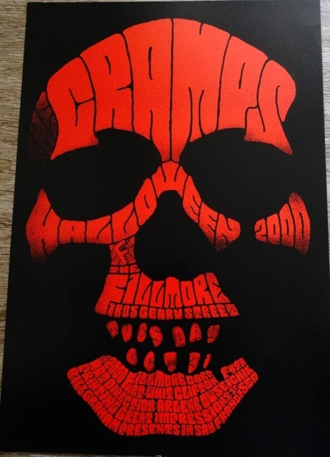 THE CRAMPS FILLMORE POSTER F428 original BILL GRAHAM Whit Clifton THE CRAMPS FILLMORE POSTER F428 original BILL GRAHAM Whit Clifton
