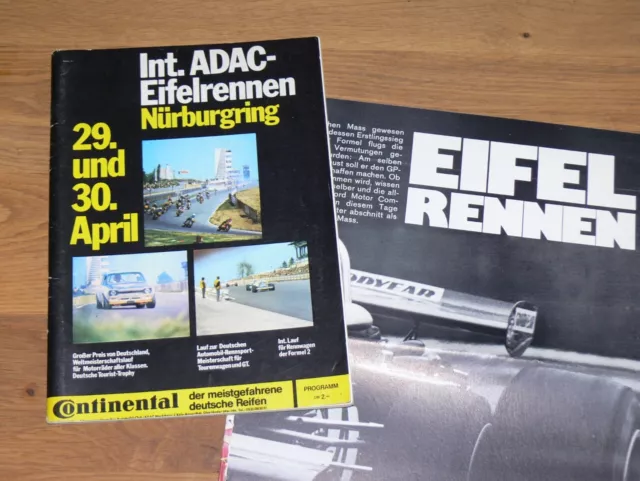 Int. ADAC-Eifelrennen Nürburgring • 29 und 30. April 1972 • Offizielles Programm