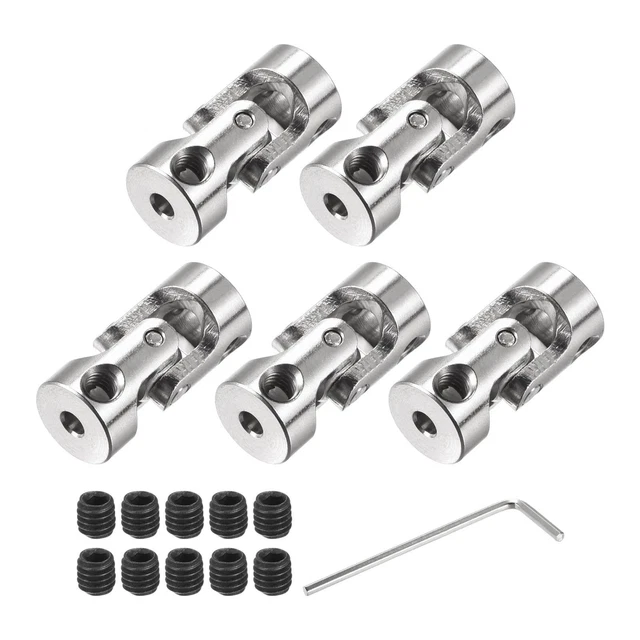 5pcs Rotating Cross Joint Shaft Clutch 3mm to 5mm Internal Length L23 x D11