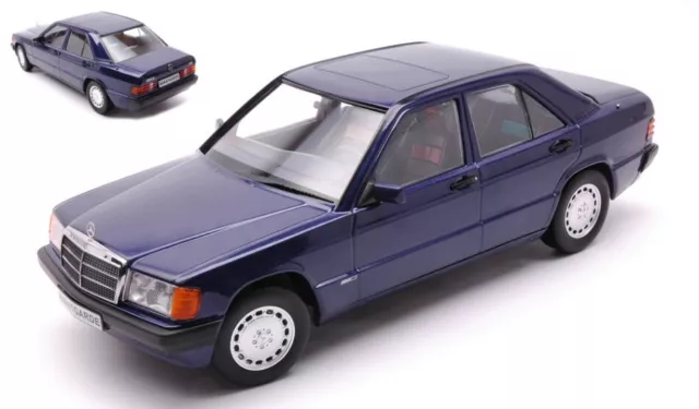 Miniature voiture auto 1:18 Mercedes 190E Avantgarde W201 Bleu Modélisme Pied