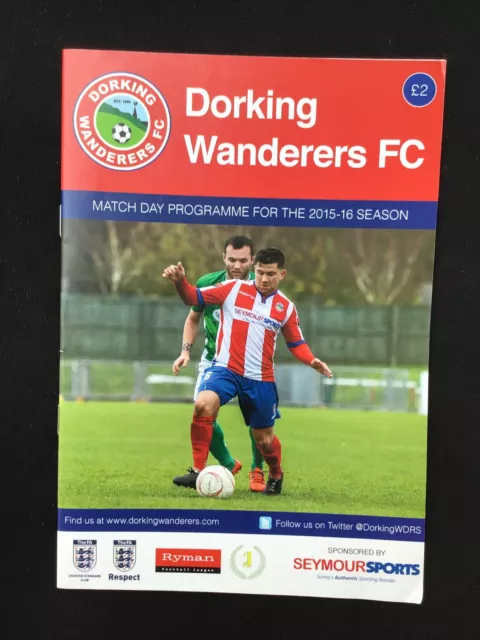 2015/16 - Dorking Wanderers V Hythe Town - Ryman League South  - 16-01-2016