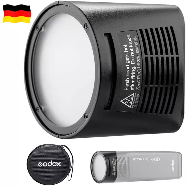 Godox H200R Ring Flash Kopf mit 200Ws Starke Power AD200 Runder Kopf fürAD200Pro