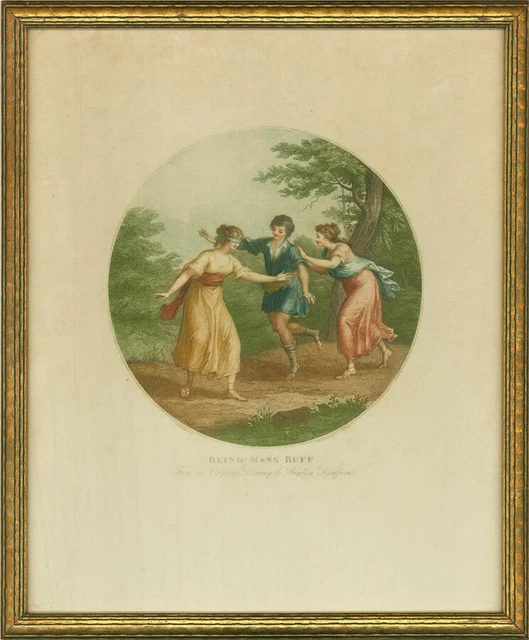 After Angelica Kauffman - Aquatinte De La Fin Du Xixe Siècle, Buff D'Aveugle