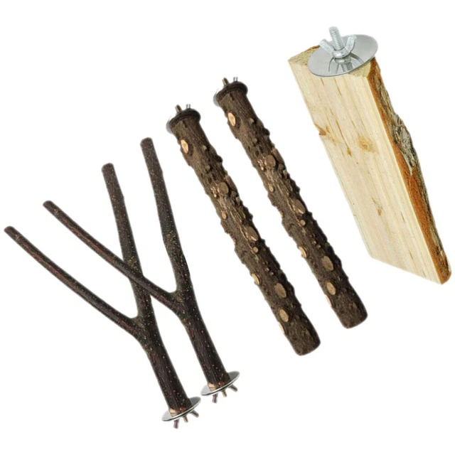 5pcs vogel käfig barsch holz papagei