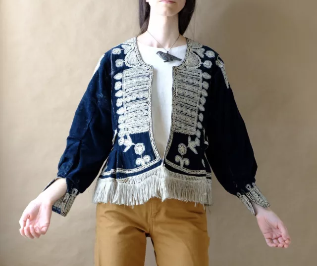 antique Bolivian milkmaid jacket embroidered beaded authentic Altiplano folkwear