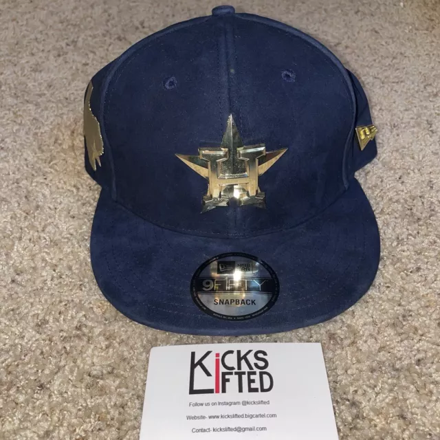 Limited Edition Bun B Snapback Astros Hat Blue And Gold for Sale
