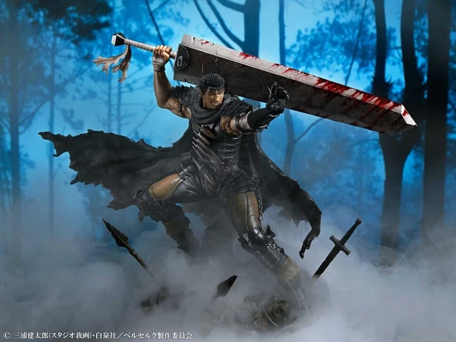 Figurine Berserk Guts épéiste Noir - Statue PVC 18cm, Collection Anime, Détaillée, Pour Bureau Et étagère