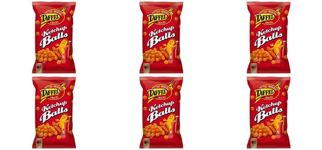 6 x Taffel Corn Chips Ketchup aromatizzati, 5,8 once. (165 g.)