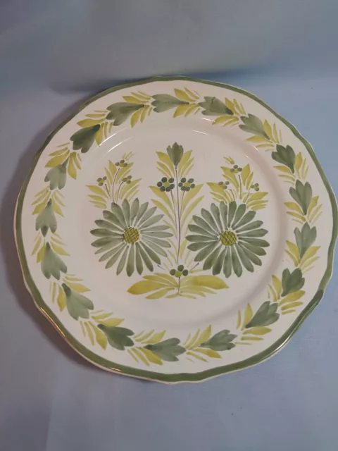 Assiette décoratif en céramique HB Quimper France F.10 D.287 décor floral