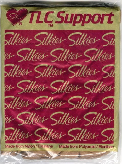 Vintage NOS Seamless Silkies 221 TLC Total Leg Control Nylon Size Medium Nude