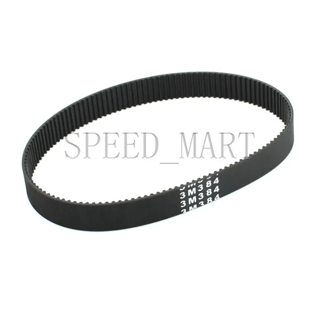 384-3M HTD Timing Belt 128 Teeth Cogged Rubber Geared Closed Loop 15mm Wide