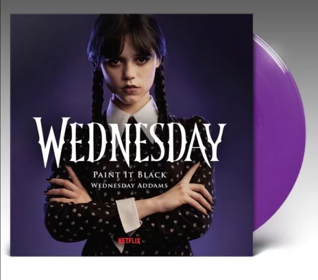 Wednesday Netflix Series Paint It Black & Main Title Theme - On 7" Purple Vinyl