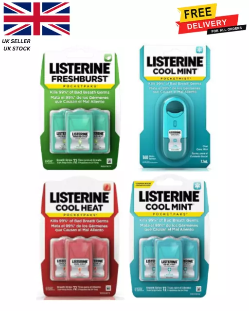 Listerine Pocketpaks: Mouthwash Strips & Sprays for Fresh Breath