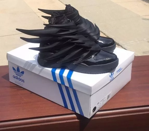 Adidas Originals ObyO Jeremy Scott Wings 3.0 BLACK Dark Knight Batman Sneakers