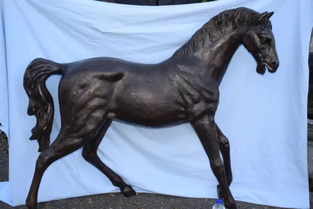 Sehr großes Bronze-Pferd, schöne Antikpatina, Frankreich, L:1,45m/H:1,23m