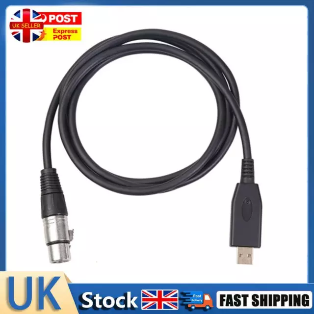 USB Microphone Cable USB Male to 3-Pin XLR Female Audio Cable Adapter (2m) Hot