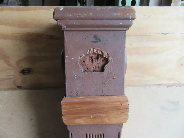 ~ Antique Carved Oak Newel Post ~ 47.5 Inches Tall ~  Architectural Salvage ~ 6