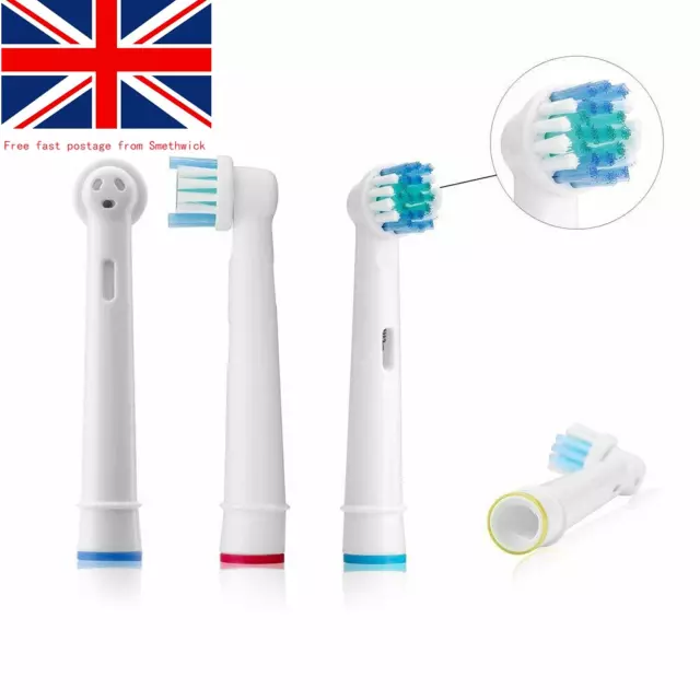 For Oral B Pro600 Braun Cross Action Replacement Electric Toothbrush Heads 4pcs