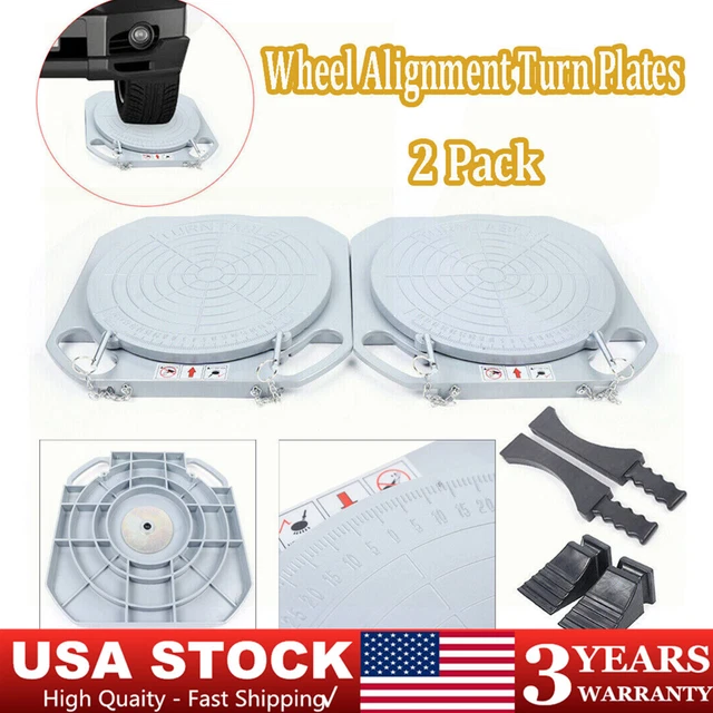 Pair 5 Ton Wheel Alignment Turn Plates Car Truck Front End Wheel Tool Durable