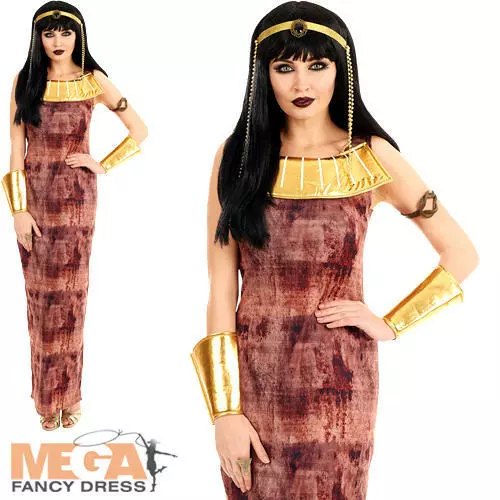 Egyptian Queen Ladies Fancy Dress Cleopatra Ancient Egypt Goddess Adults Costume