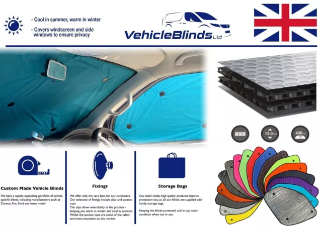 Thermal Blinds For Peugeot Partner + Van (2018-Date) Campervan, Van