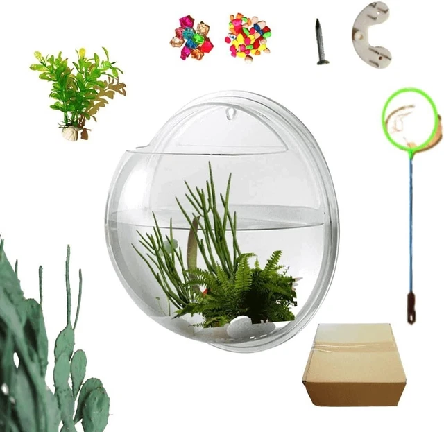 Creative Acrylic Hanging Wall Mounted Fish Tank Hanging Bowl Aquarium decoration