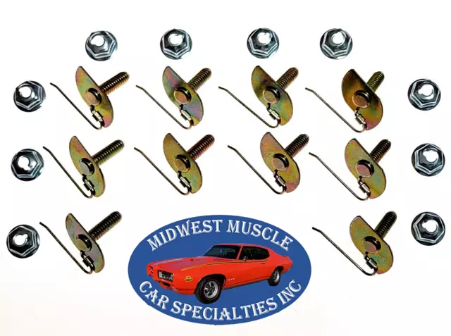 5/8"-3/4" Trim Molding Moulding Clips & Nuts For Chrysler Dodge Plymouth 10pcs G