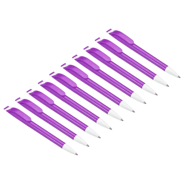14Pcs Rotary Ballpoint Pens Medium Point 1mm Black Ink Plastic Twist Pens Purple