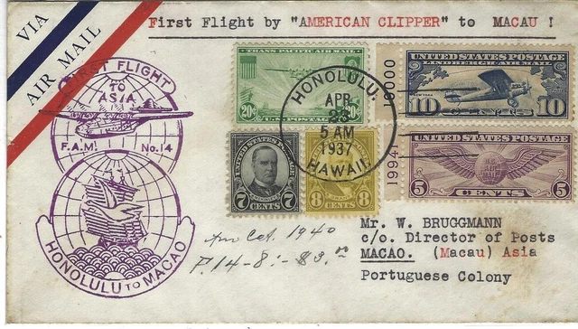 USA Lettre Clipper Trans-Pacific n° 2