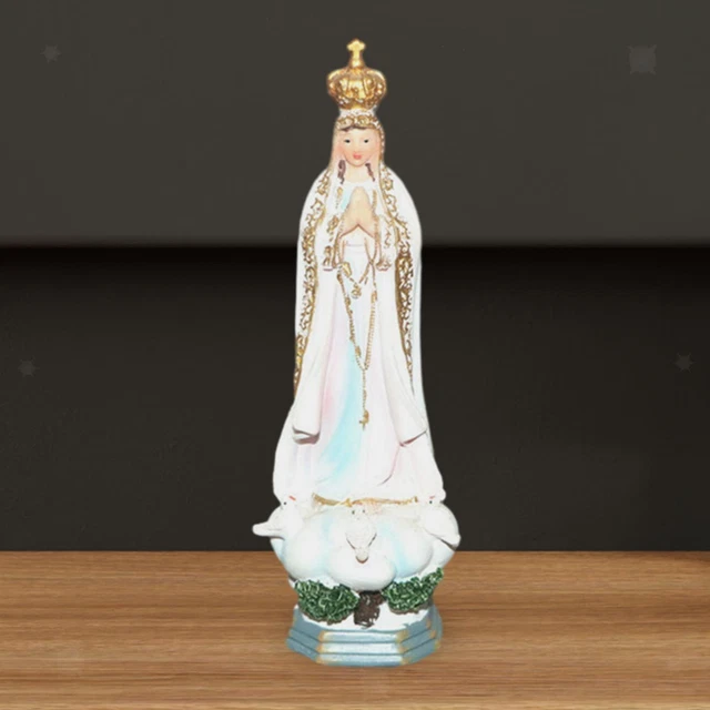 Figurine Mère Marie sur base, statue de prière sainte pour étagère familiale