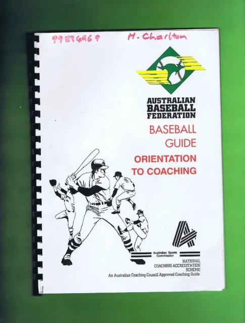#T18. Australian  Baseball Coaching & Training  Booklet & Pamphlets