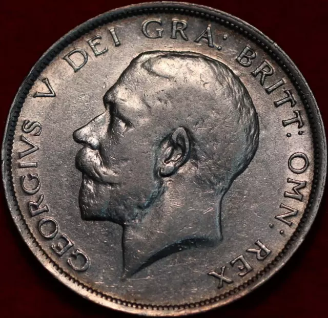 Uncirculated 1918 Great Britain 1/2 Crown Silver Foreign Coin