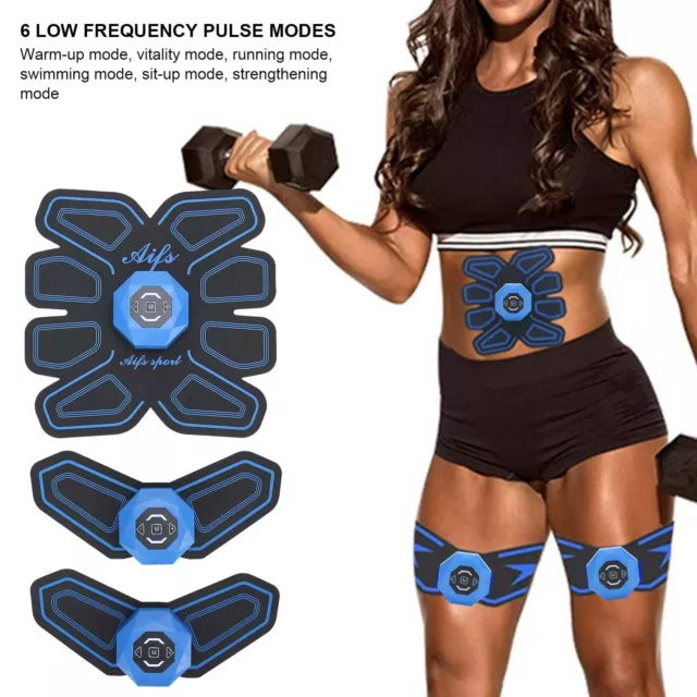 EMS Abdominal Muscle Toning Trainer ABS Stimulator Toner Fitness Gym Belt 8 Pads