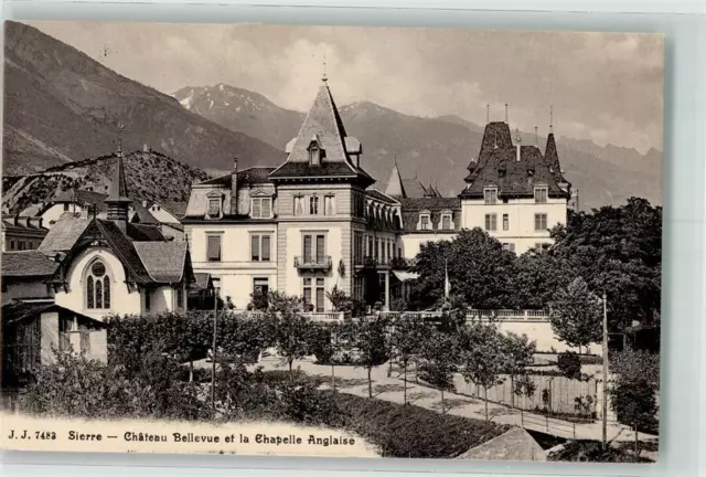 39698309 - Sierre Chateau Bellevue Englische Kapelle 1918