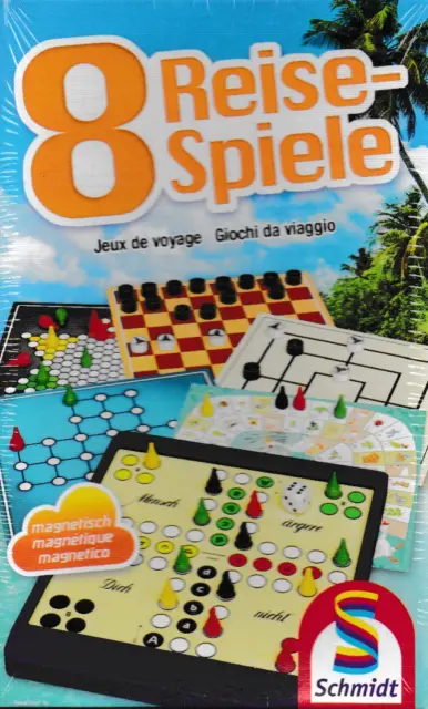 Schmidt Spiele 49102  - 8 Reise-Spiele - Magnetisch # Neu Ovp