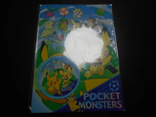 Jumbo Pokemon Card Plastic Board Tomy Promo Pikachu With Sticker #9600 Sealed