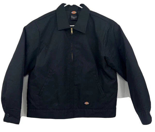 Dickies Men's TJ15 Insulated Lined Quilted Eisenhower Zip Up Work Jacket Large