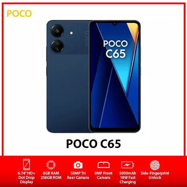 UNLOCKED)NEW XIAOMI POCO C65 Dual SIM Android Mobile Phone AU –  Blue/8GB+256GB $303.99 - PicClick AU