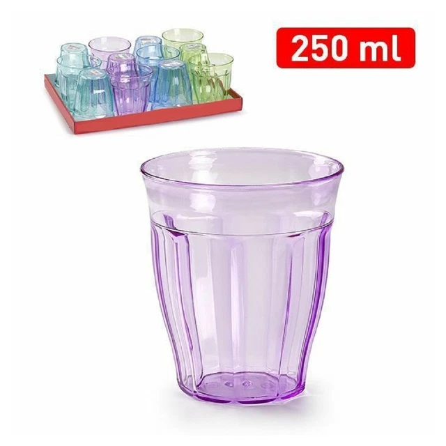 Relaxdays Set Da 4 Bicchieri In Vetro Da 300 Ml, Lavabili In Lavastoviglie, Design Vintage