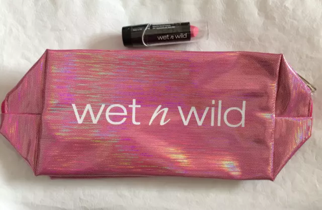 wet n wild Lippenstift 3,6 g - Pink Ice + Kosmetiktasche