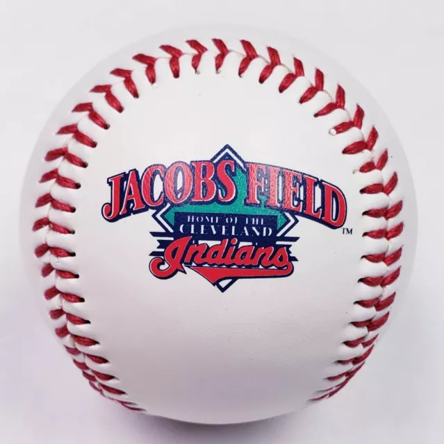 Vintage 1990's Cleveland Indians Jacobs Field Screened Baseball Fotoball 2