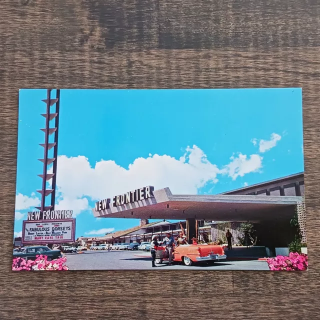 Postcard New Frontier Hotel Casino Las Vegas Nevada Crash Corrigan Unposted