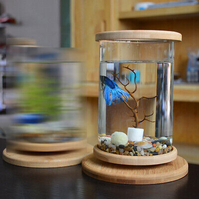 Goldfish Small Fish Bowl Fish Tank Aquarium Ornamental 360 Degrees Rotatable New