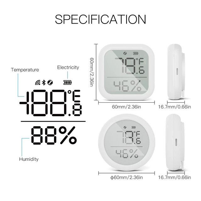 Termometro multifunzione sensore igrometro ABS umidità digitale display LCD
