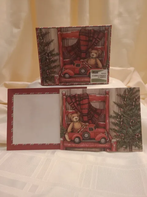 LANG Boxed Christmas Cards-Bear In A Chair-NIB