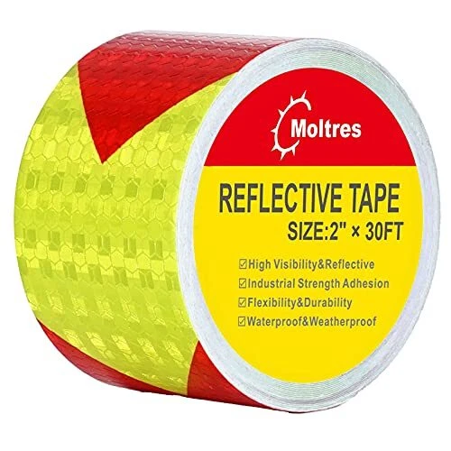 REFLECTIVE TAPE WATERPROOF Trailer Reflector Conspicuity Sticker Red